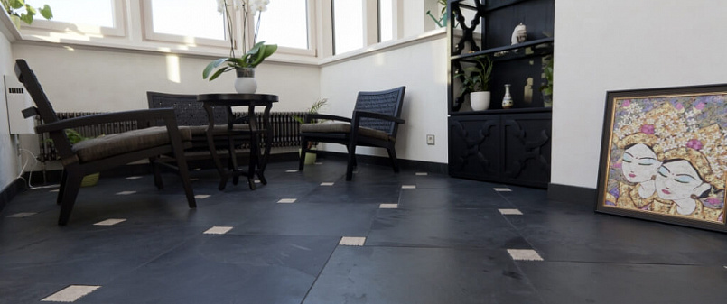 Черный сланцевый пол из Black Slate