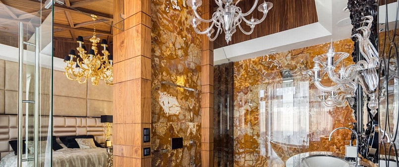 Панно и декоративные конструкции из оникса Onyx Miele